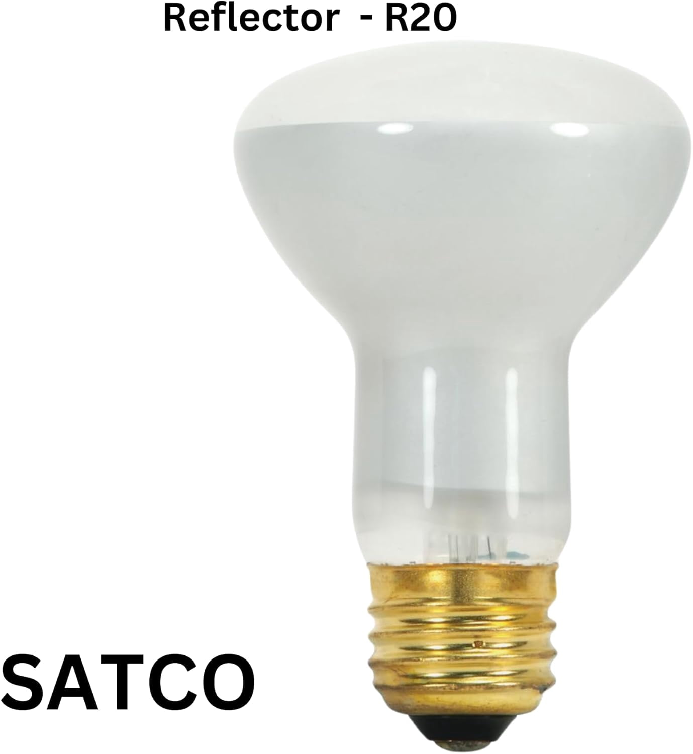 Satco S8519 R20 Incandescent Reflector Light Bulb 45W 130V 2700K E26 Medium Base Dimmable Frosted  (12 Pack)