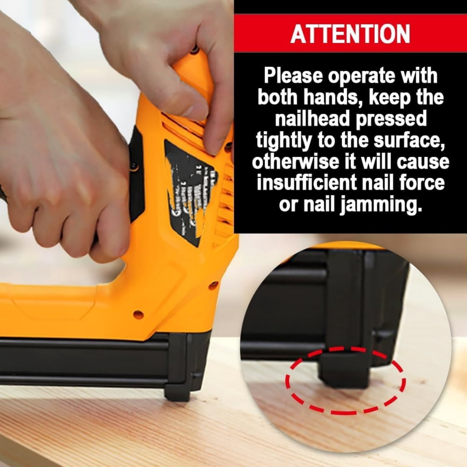 2-in-1 Electric Brad Nailer/Stapler 19/32-Inch to 1-1/4 Inch Staple Gun Power Adjustable Nail Gun with 2000Pcs Brad Nails& Staples for Home Upholstery and Woodworking