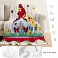 thumbnail image 5 of Gnomes Flowers Blanket Soft Cozy Warm Throw Blanket for Couch, Plush Fuzzy Flannel Fleece Blankets for Sofa, Spring Farmhouse Botanical Floral Striped Bed Blankets Lightweight Gifts for Men, 40"x60", 5 of 9