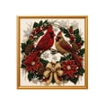 thumbnail image 2 of Christmas Cardinal Diamond Painting Kit, DIY Pearl Rhinestone Crafting Set, Festive Wreath Pair‑Cardinal Art, Pearl Textured Effect Kit for Holiday Housewarming Gift, 2 of 6