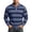 Dark Blue, variant on Zysthvn Golf Long Sleeve Shirts for Men Striped Casual Polo Mens Tees Button Comfy Turn Down Collar Vintage Tops