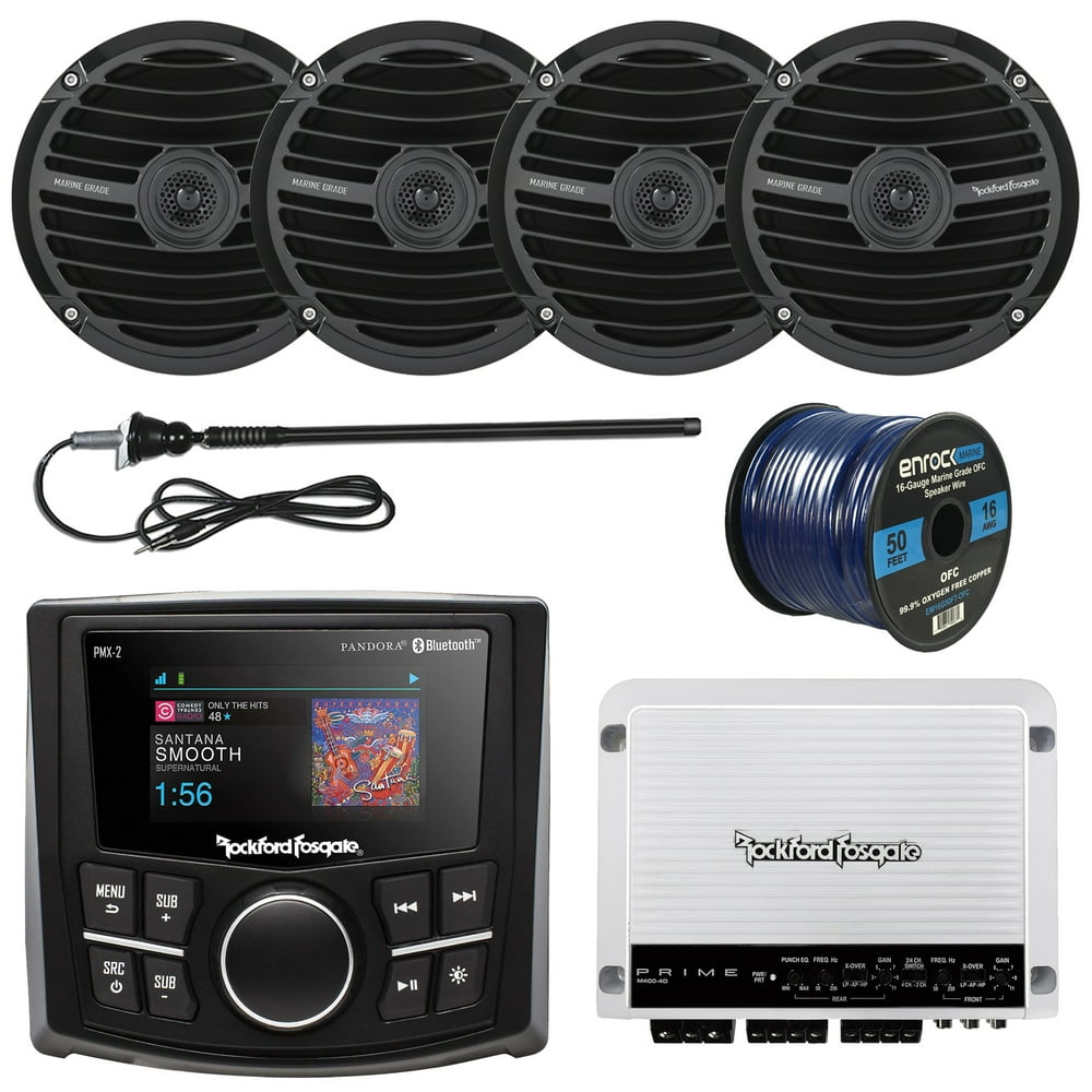 Rockford Fosgate PMX2 MP3 Bluetooth Marine Boat Digital Media Receiver