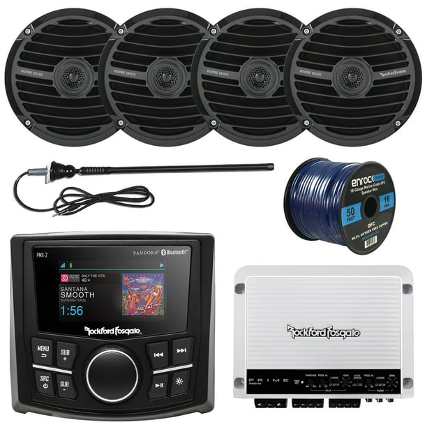 Rockford Fosgate PMX2 MP3 Bluetooth Marine Boat Digital Media Receiver