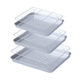 thumbnail image 3 of Lipstore Baking Pan Bakeware Easy to Clean Stainless Steel for Restaurant Home Baking Tray with rack, 3 of 8