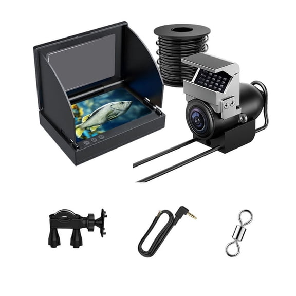 Mosiee 4.3inch Lcd Fish Finder Underwater 220° Fishing Camera 1080P 8 Hours for Endurance 15M