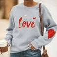 thumbnail image 2 of RKSTN Valentine Gifts Sweatshirts for Women Oversized Crewneck Valentine's Day Heart Graphic Print Hoodless Sweatshirt Womens Casual Plus Size Round Neck Loose Comfy Sweatshirt Fall Spring Clothes, 2 of 6
