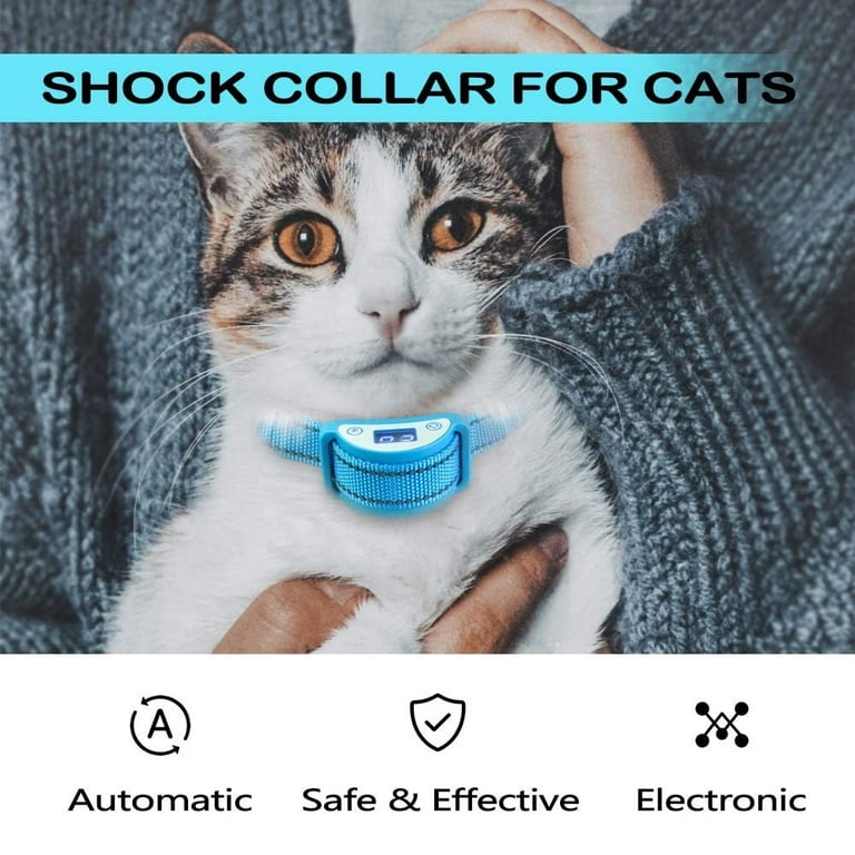 Paipaitek Automatic Cat Control Collar Trainer with Sound Vibration Shock Modes Waterproof Rechargeable Walmart