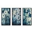 thumbnail image 2 of Designart "Vintage Botanical Anemones in Blue Bloom" Flowers Framed Wall Art Set Of 3 - Blue Traditional Frame Canvas Set For Living Room Decor, 2 of 6