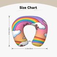 thumbnail image 5 of Memory Foam Travel Neck Pillow For Airplane Car Home Portable Soft Plush Removable Washable Cover Neck Support Pillows Rainbow Cloud Axolotl, 5 of 8