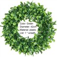 thumbnail image 6 of SPRING PARK Artificial Plastic Wreath Fake Jasmine Leaves Door Hanging Garland Decor, 6 of 6