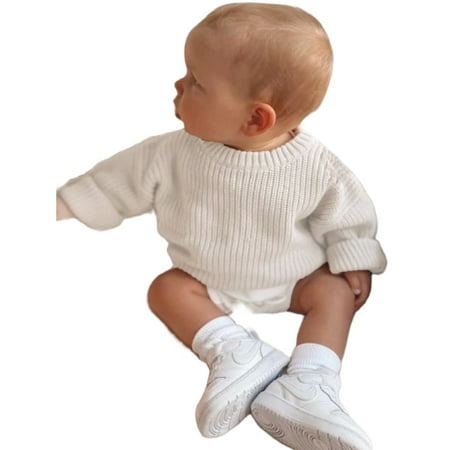 

goowrom Toddler Baby Boy Girl Oversized Sweater Chunky Long Sleeve Knitted Pullover Shirt Warm Fall Winter Blouse Top