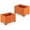 Orange, variant on Gymax 2 Pack Rectangular Planter Box Weather-resistant HDPE Flower Pot w/ Drainage Gaps Orange