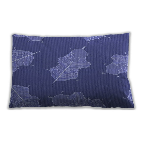Ahgly Company Patterned Indoor Rectangular Light Slate Blue Lumbar Throw Pillow, 13 inch by 19 inch