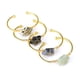 thumbnail image 2 of Xiao Hua Pulsera de cuentas hecha a mano, adecuada para hombres y mujeres, pulsera abierta de estrella de cinco puntas de piedra natural enrollada a mano (rosa + oro), 2 of 4