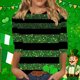 thumbnail image 1 of RKSTN 3/4 Length Sleeve Womens Tops Oversized Crewneck St Patricks Day Lucky Shamrocks Graphic Print T Shirt Womens Casual Plus Size Round Neck Loose Irish Festivities Three Quarter Sleeve Shirt, 1 of 6