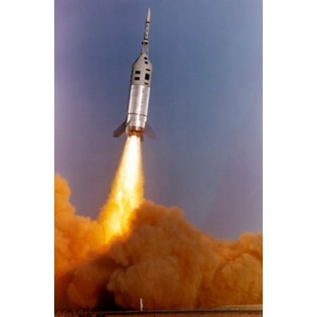Joe Missile - USA New Mexico White Sands Missile Range low angle view of a rocket taking off Little Joe II Canvas Art - (18 x 24)