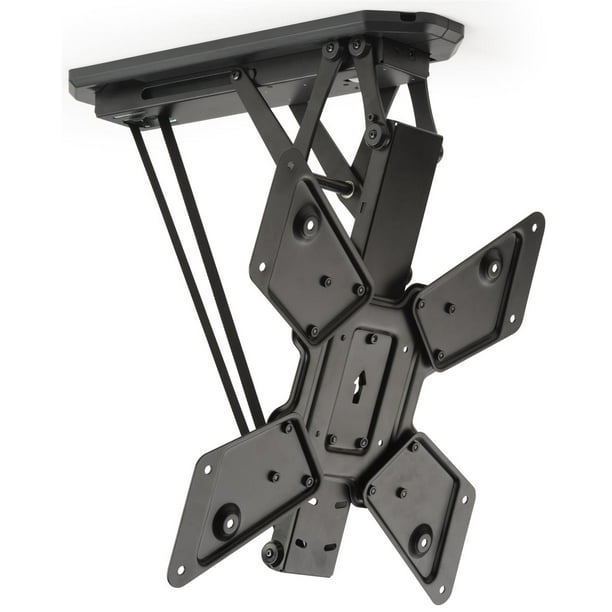 Displays2go Motorized Ceiling Television Mount, Steel Black