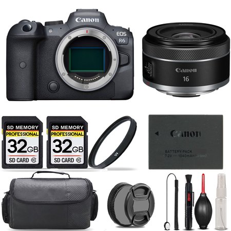 Canon EOS R6 Mirrorless Camera + 16mm f/2.8 STM Lens + UV Filter + 64GB + Handbag And More!