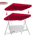 thumbnail image 2 of Sunrise 65"x45" Outdoor Patio Swing Canopy Replacement Cover, Burgundy (Cover Only, Frame not Included), 2 of 7