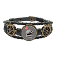 thumbnail image 1 of Bracelet Animation Chevalier Corselet en Cuir Tressé Océan, 1 of 4