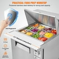 thumbnail image 3 of VEVOR Commercial Refrigerator 28" Sandwich Salad Prep Table 1 Door with 12 Pans, 3 of 9