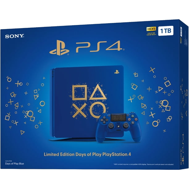 Sony Playstation 4 1tb Limited Edition Days Of Play Console Crystal Red Controller Walmart Com Walmart Com
