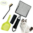 thumbnail image 3 of MDRM Cat Litter Scoop, Light Weight Metal Stainless Scooper with Foam Handle, Fast Kitty Poop Sifter and Plastic Shovel for Pet Owners Easy Clean Tool Set, 3 of 6