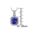 thumbnail image 2 of 5.70 Carat (Ctw) Lab-Created Tanzanite and White Sapphire Pendant Necklace in Sterling Silver with Chain for Women, 2 of 5