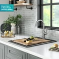 thumbnail image 6 of KRAUS Bellucci 18 Granite Composite Workstation Drop-In Top Mount Single Bowl Kitchen Bar Sink in Metallic Grey with Accessories, 6 of 18
