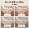 thumbnail image 7 of Design&I 5'x7' Washable Area Rug Snag-Free, Skid-Resistant Pink Faded Beige Interlocking Motifs Symmetrical Cream Sage Shack for Dining Room, Under Table, Home Office, 7 of 7