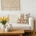 thumbnail image 3 of Beforeyayn Easter Pillow Covers 18x18 Inch Easter Eggs Bunny Flowers Spring Cute Rabbit Easter Themed Decorative Throw Pillow Cases Outdoor Farmhouse Decoration for Sofa Couch Bed, 3 of 6
