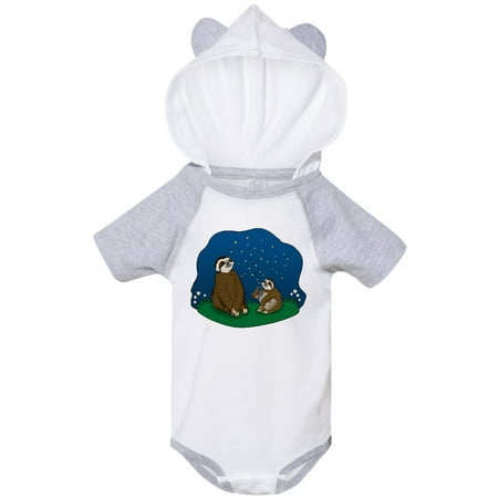 

Inktastic Summer Sloths With Fireflies Gift Baby Boy or Baby Girl Bodysuit