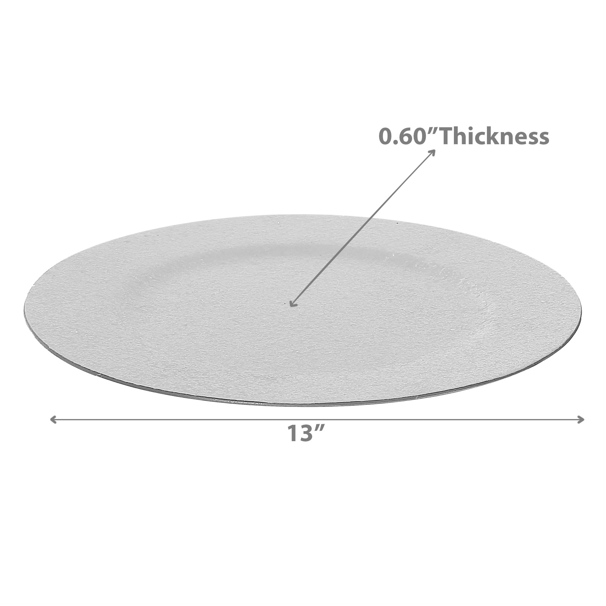 Assiette De Présentation (Paillettes) (Blanc) (33 Cm) - Lot De 12