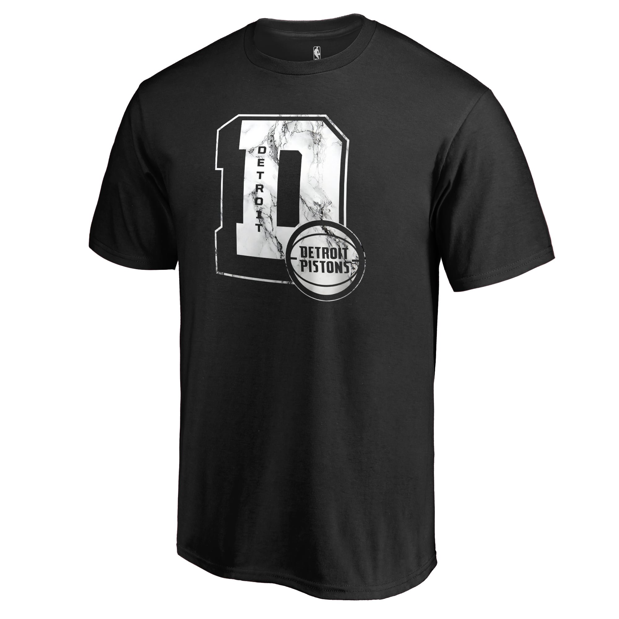 Men's Black Detroit Pistons Letterman T-Shirt