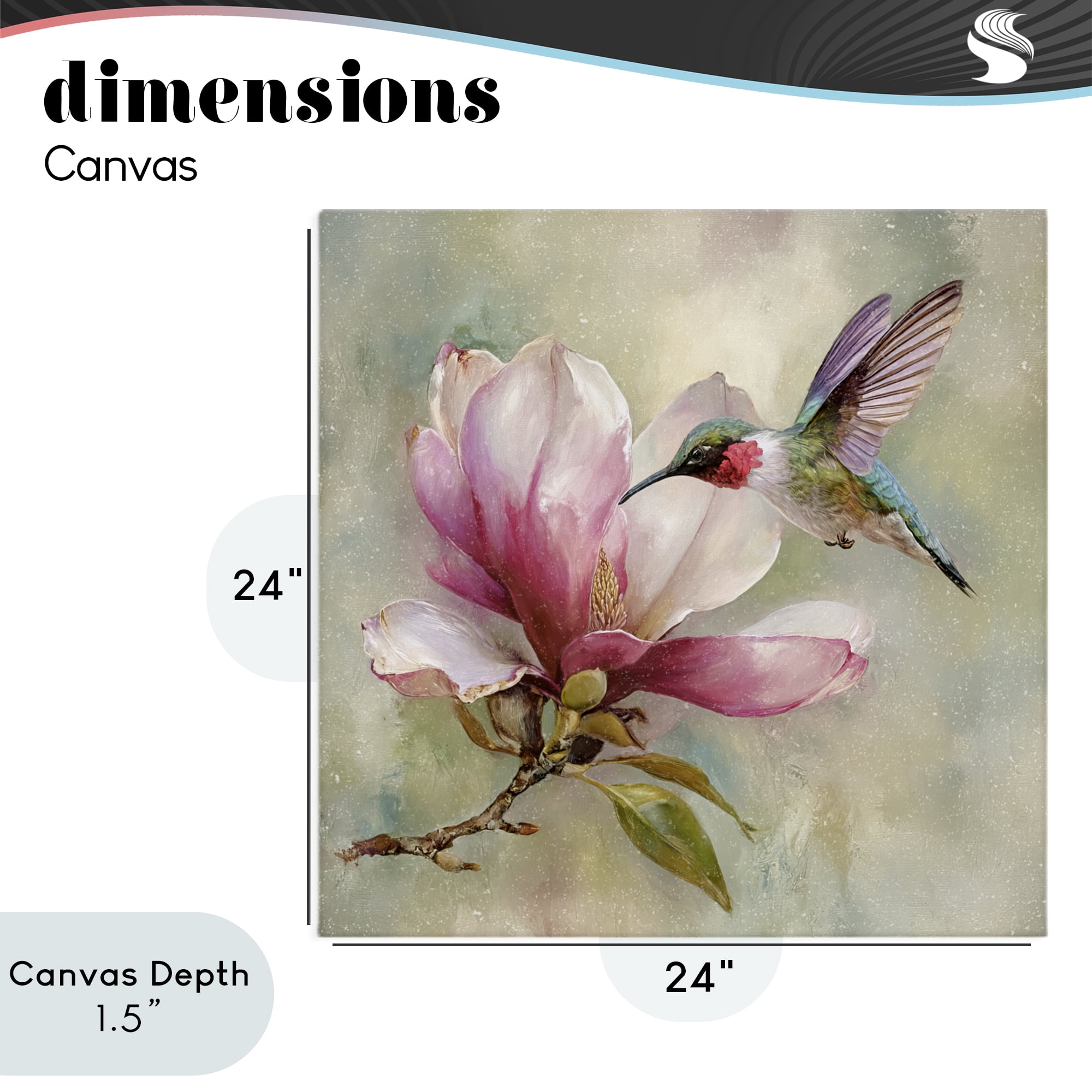 Stupell Industries Magnolia Ruby Hummingbird Canvas Wall Art, design by Tina LeCour