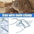 thumbnail image 2 of Heavy Duty Mole Traps for Lawns - Galvanized Steel Gopher Traps with Sensitive Trigger - Reusable & Weatherproof Vole Control for Garden and Farm, 2 of 8