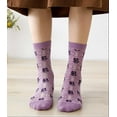 thumbnail image 2 of CoCozhu Women's Cute Vintage Floral Patterned Cotton Crew Socks Teen Girls Pretty Ruffle Frilly Lace Socks, 2 of 6