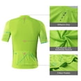 thumbnail image 5 of Santic Mens Bike Jersey Short Sleeve Bike Tops for Men Bicycle Jersey Bike Jersey Breathable Green,2XL, 5 of 8