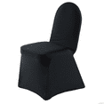thumbnail image 3 of BalsaCircle Black Solid Banquet Premium Spandex Stretchable Chair Cover Event Slipcover, 3 of 5