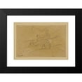 thumbnail image 2 of Antoine-Louis Barye 18x13 Black Modern Framed Museum Art Print Titled - Panther Lying from the Front (19th Century), 2 of 5