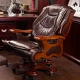 thumbnail image 3 of Modern Ergonomic Office Chairs Computer Armchair Designer Recliner Leather Chair Lounge Italian Swivel Fauteuil Home Furniture My Lux Decor Round, 3 of 18