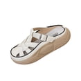thumbnail image 2 of Sandalias de mujer Yinane suela gruesa cómodas de playa mulas sin espalda Blanco 37 Zapatillas de verano, 2 of 8