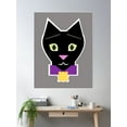 thumbnail image 2 of Black Cat Poster Wall Art, Modern Wall Decor For Living Room Bedroom, 24x36 UNFRAMED, 2 of 3