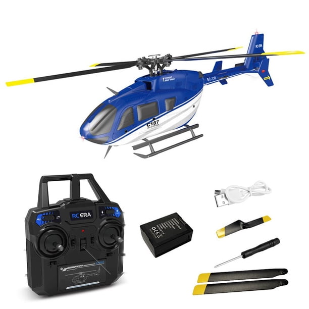 Helicóptero sin alerón de hélice única C187, 2,4G, 4 canales, EC135 RC, avión eléctrico de aviación, modelo de avión de altura fija, RTF