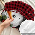thumbnail image 4 of Full Size Fitted Sheet Set - Red Christmas 3 Piece Bedding Sets 16" Deep Pocket Fitted Sheet with 2 Pillowcases, Xmas Snowman Tree Snowflake Red Checked Brushed Microfiber Hotel Luxury Bed Sheets, 4 of 9