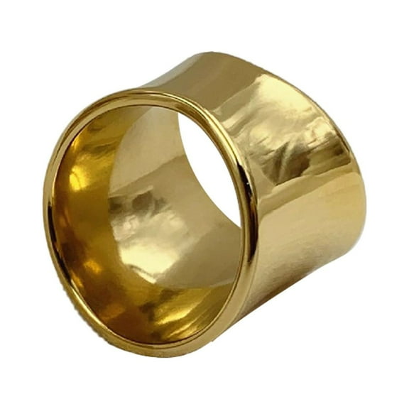 BAYAIXZ Wedding Bands for Women Gold Plated Rings for Women Vintage Thick Stainless Steel Thumb Rings for Men Wide Band Ring In Size 6 To 8 Wedding Bands for Couples Womens Rings (Gold,8)