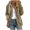 Khaki, variant on Womens Fleece Jacket Zip up Hooded Fuzzy Coat Sherpa Lined Warm Winter Outerwear Long Sleeve Sweater Jackets