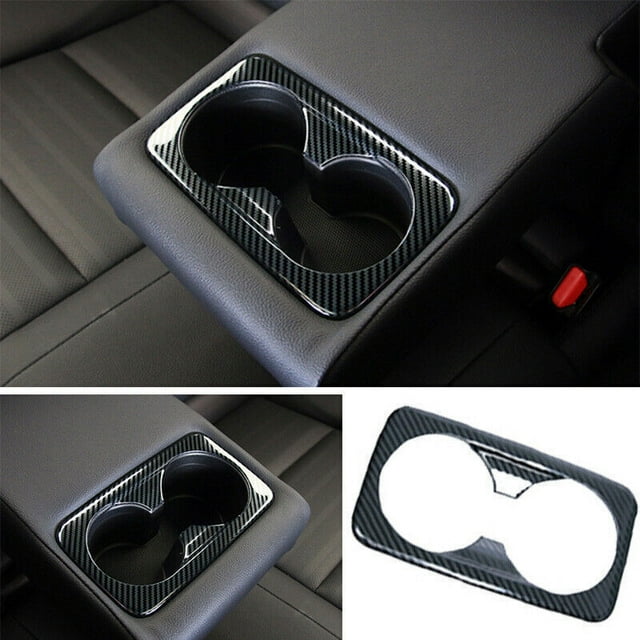 for Kia K3 Forte 2021 - 22 Carbon Fiber Steel Rear Drinking Glass Panel Cover Trim -