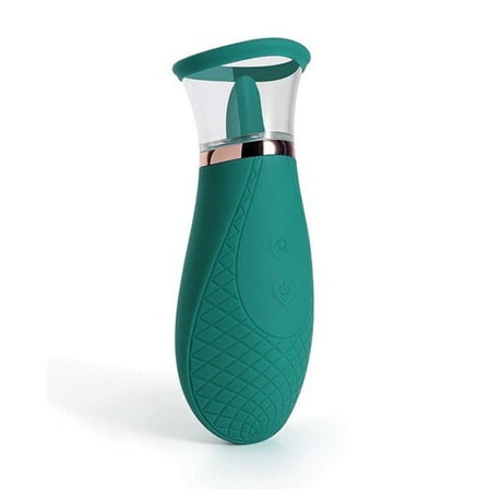 Honey Play Scioness Sucking and Licking Rechargeable Silicone Clitoral Stimulator - Green