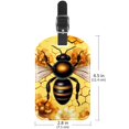 thumbnail image 6 of Square 2Pack PU Leather Bee Cruise Luggage Tag with Privacy Cover and Name ID Tag for Travel Handbags Backpacks Luggage Tags, 6 of 6